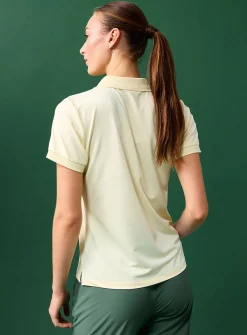 Velvety feel ribbed-trim golf polo