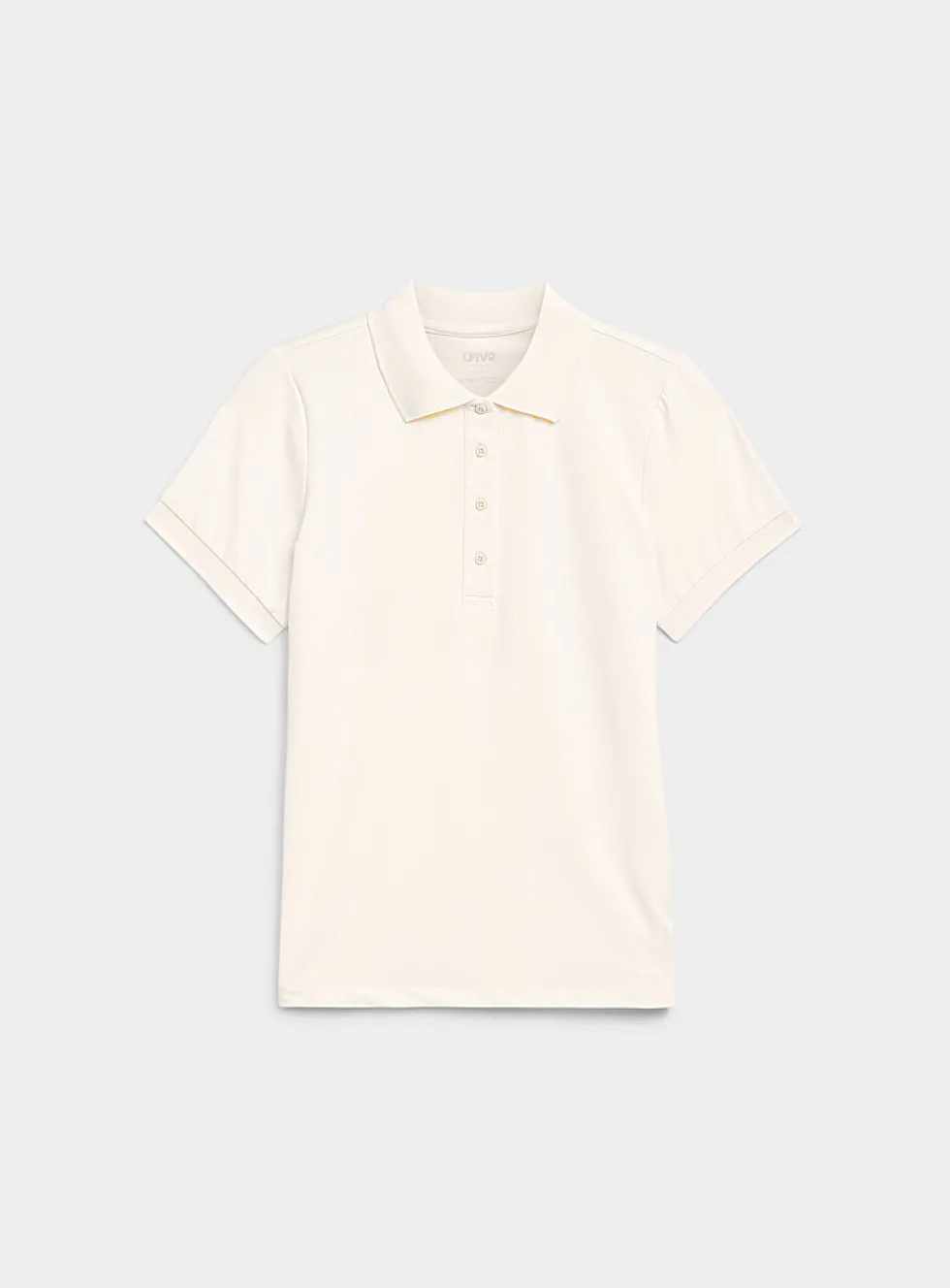 Velvety feel ribbed-trim golf polo
