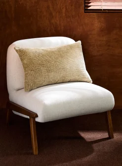 Velvety geometric stripes removable cover cushion