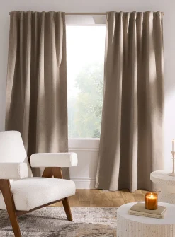 Velvety heathered blackout curtain