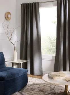 Velvety heathered blackout curtain