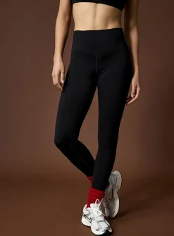 Velvety high-waisted legging