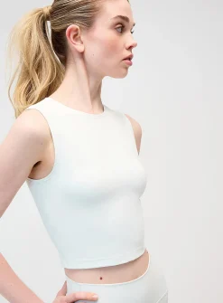Velvety solid cropped tank