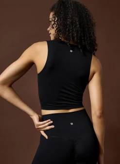 Velvety solid cropped tank