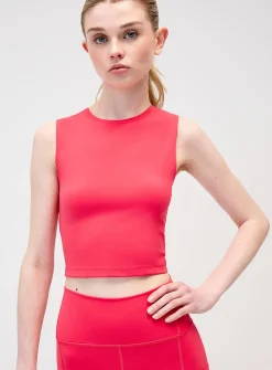 Velvety solid cropped tank