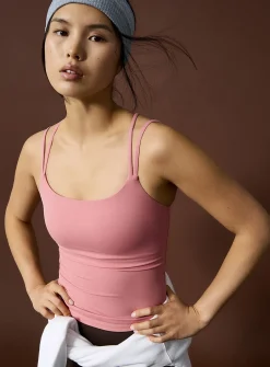 Velvety thin crossed-strap support tank