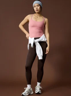 Velvety thin crossed-strap support tank