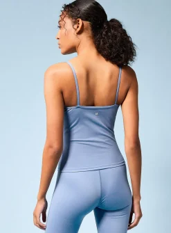 Velvety thin-strap tank