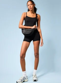 Velvety thin-strap tank