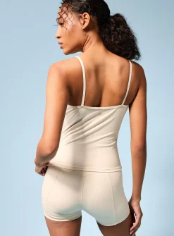 Velvety thin-strap tank