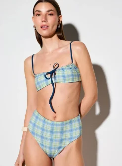 Venus tartan high-rise bikini