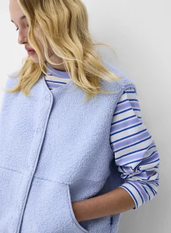 Vera high-pile fleece boxy-fit vest