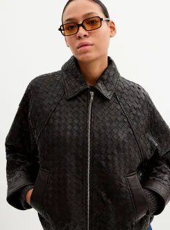 Vermont braided leather jacket