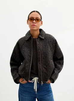 Vermont braided leather jacket