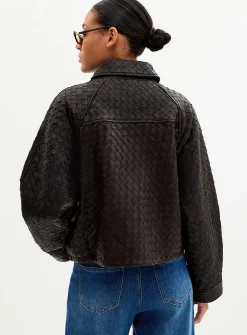Vermont braided leather jacket
