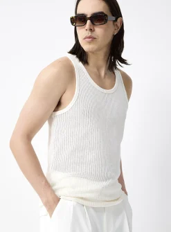 Vertical pointelle stripe tank
