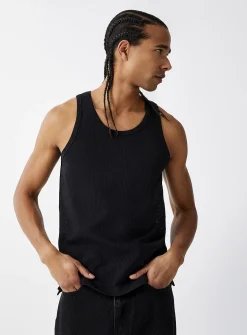 Vertical pointelle stripe tank