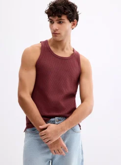 Vertical pointelle stripe tank