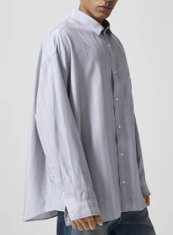 Vertical stripes oversized shirt