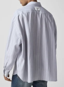 Vertical stripes oversized shirt