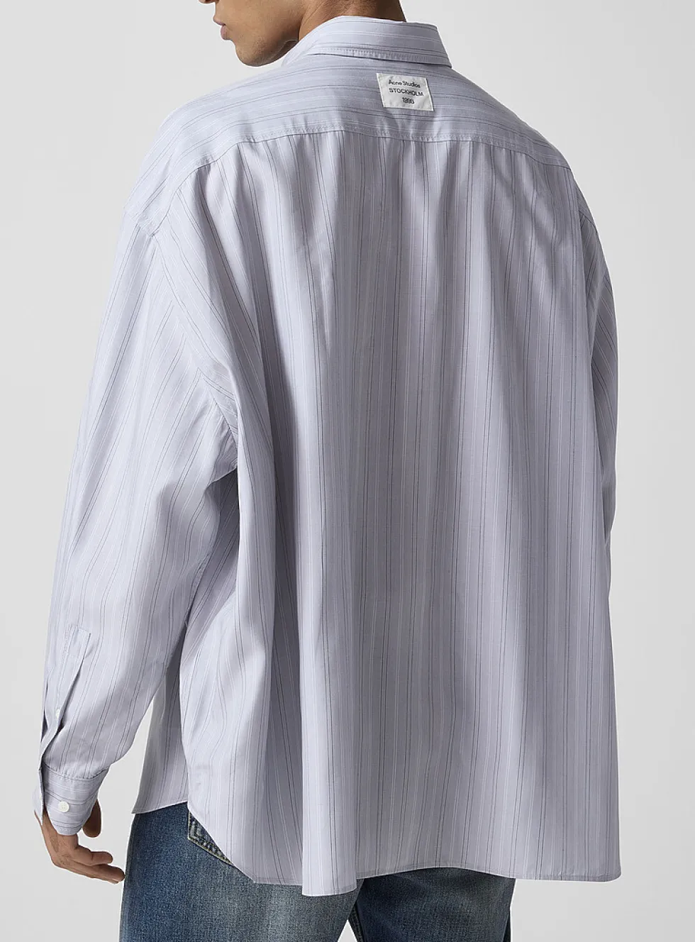 Vertical stripes oversized shirt