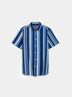 Vertical twin-stripe shirt