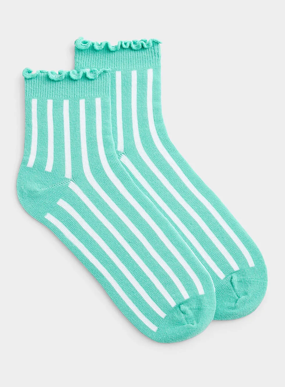 Vertical-pinstripe socks