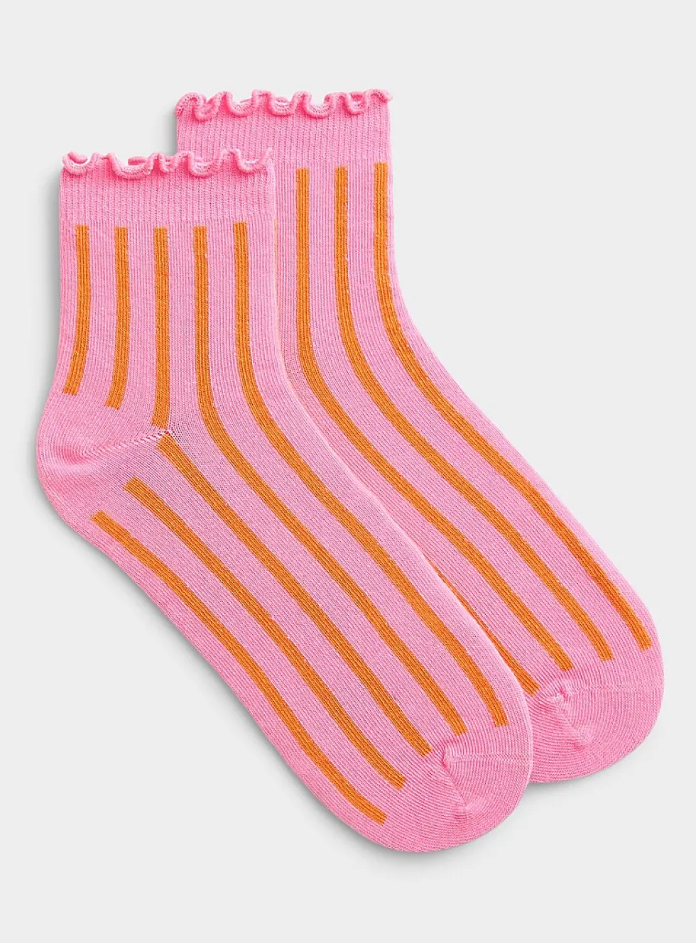 Vertical-pinstripe socks