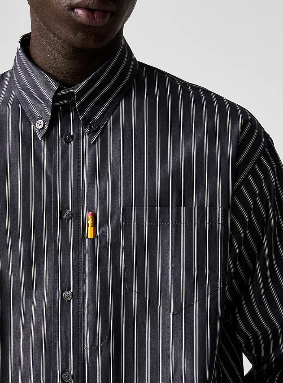 Veterano oversized striped poplin shirt