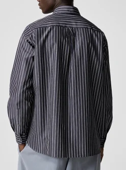 Veterano oversized striped poplin shirt
