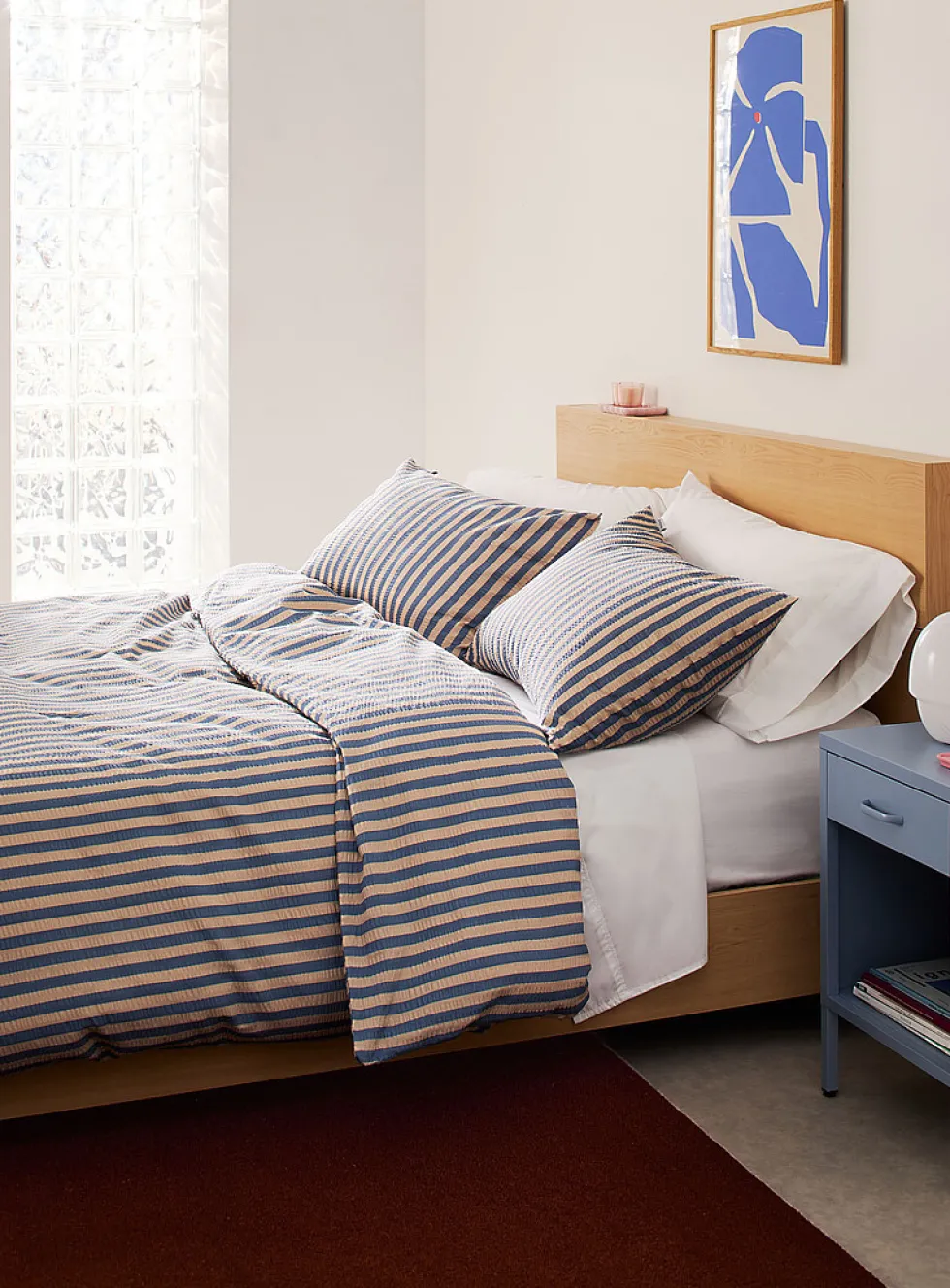 Veya blue stripes duvet cover set