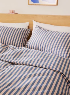 Veya blue stripes duvet cover set