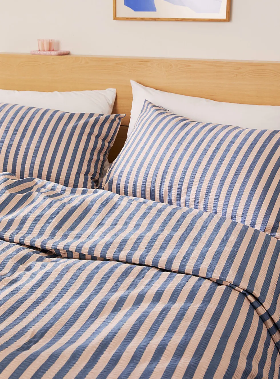 Veya blue stripes duvet cover set