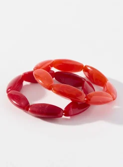 Vibrant-hued stone bracelets