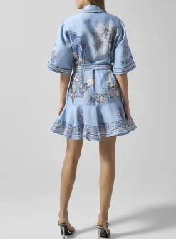 Villa Romantica 100% linen shirt minidress