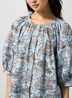 Vincent toile de Jouy mini-shirtdress