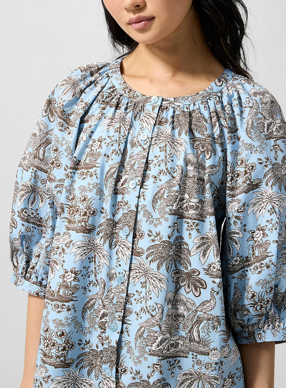 Vincent toile de Jouy mini-shirtdress