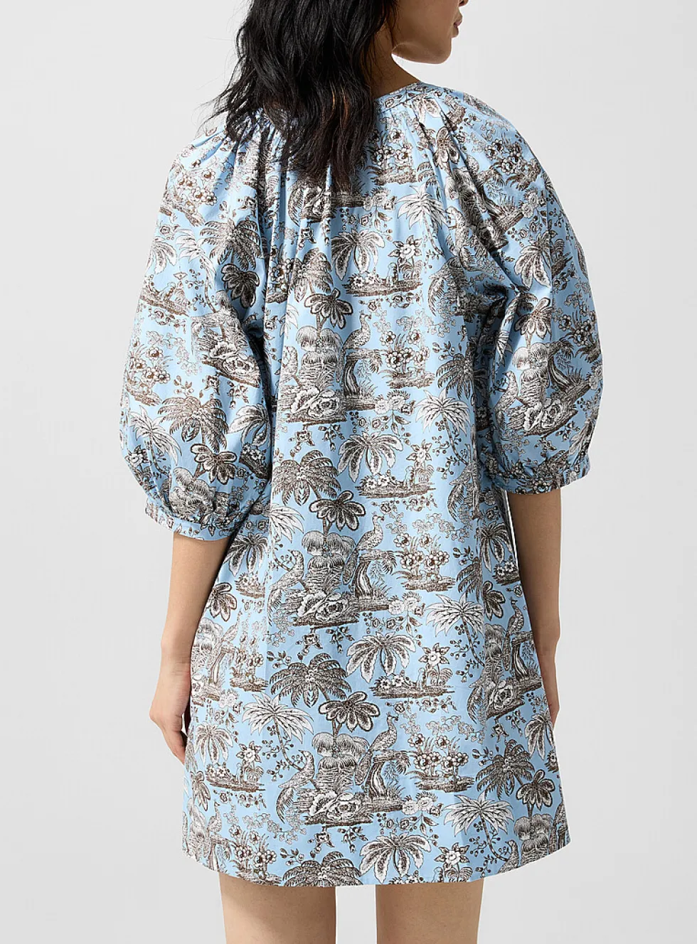 Vincent toile de Jouy mini-shirtdress