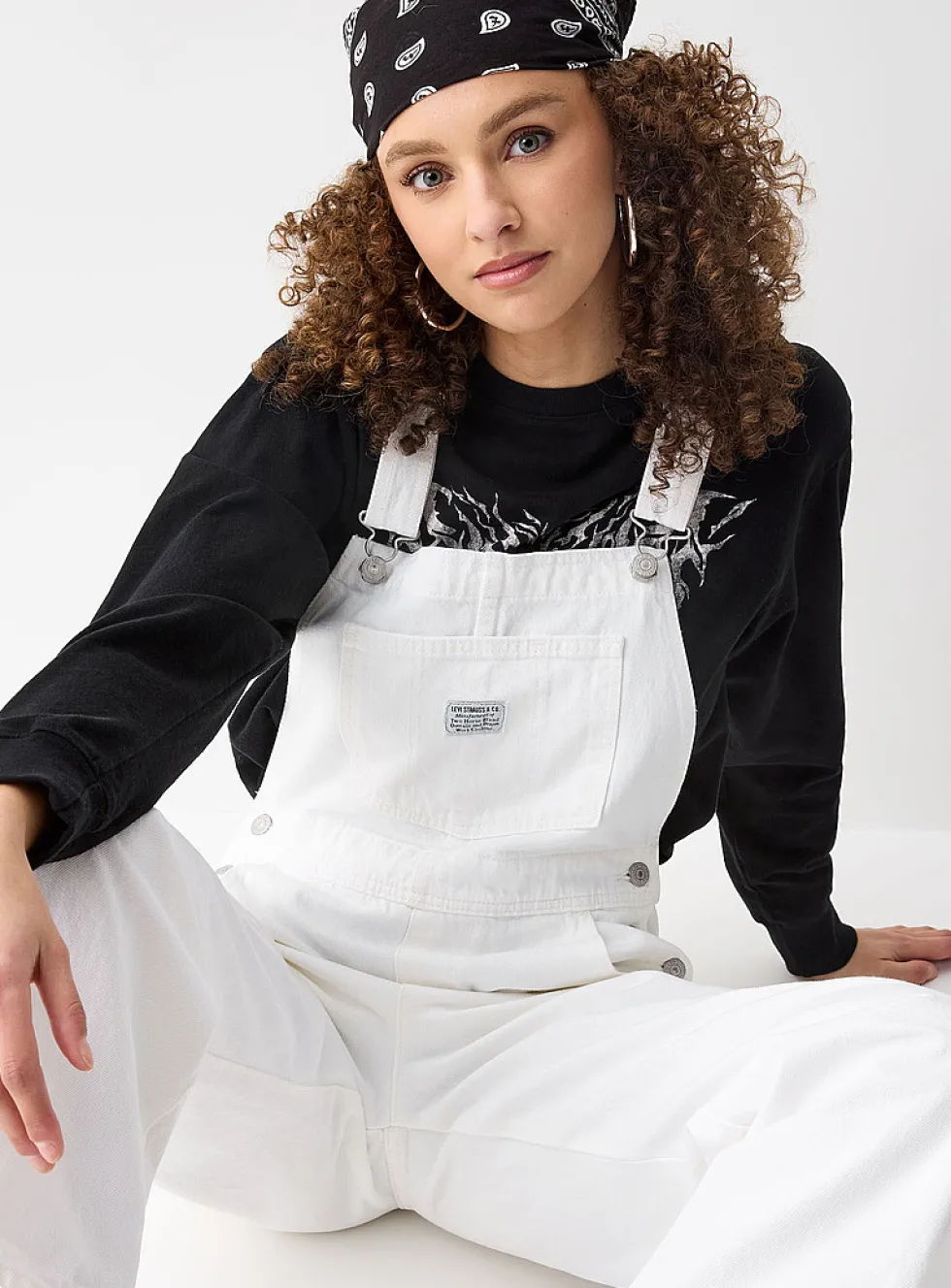 Vintage blue denim overalls