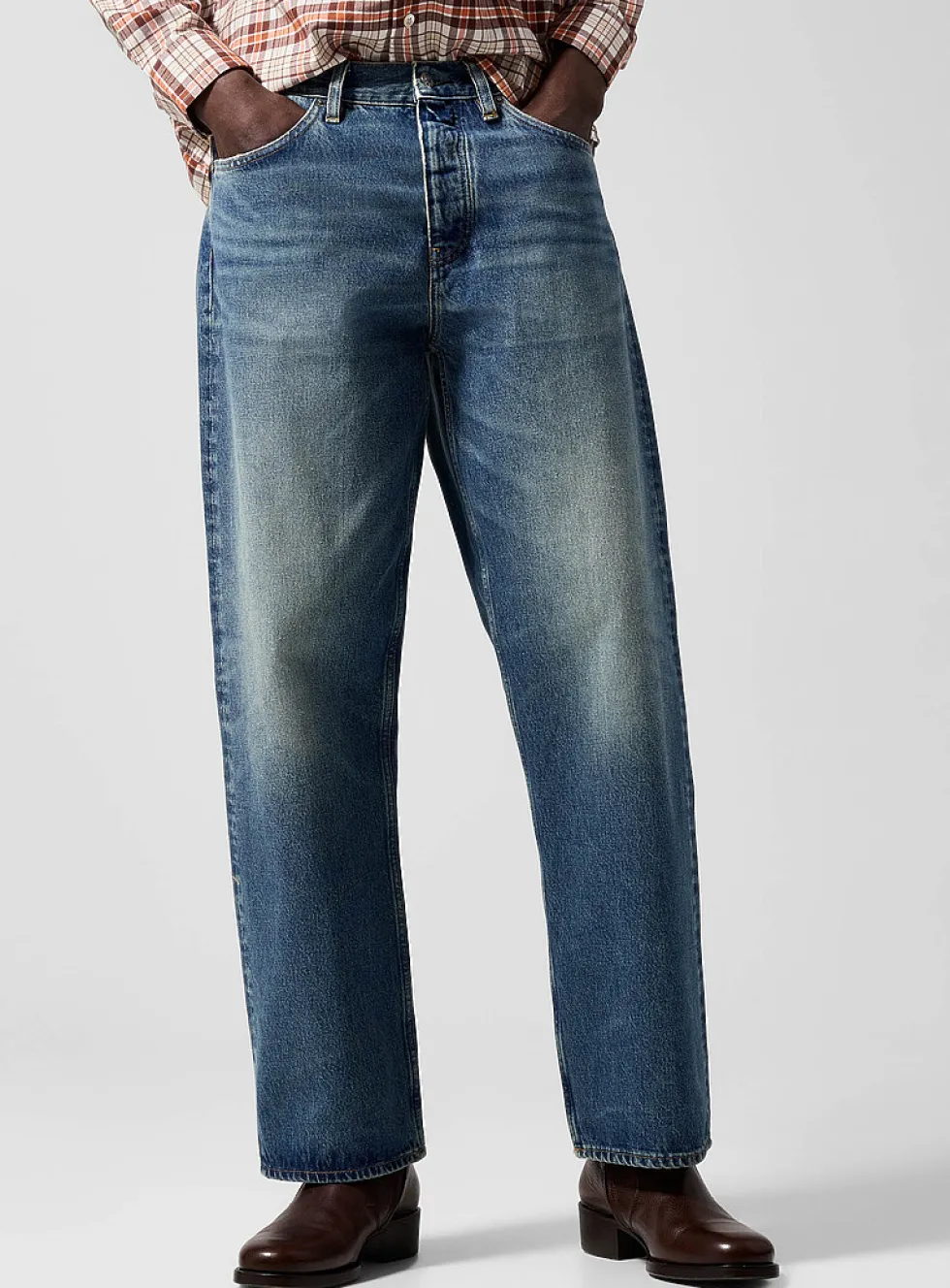 Vintage wide-leg blue jean