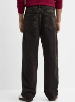 Vintage-washed black jean