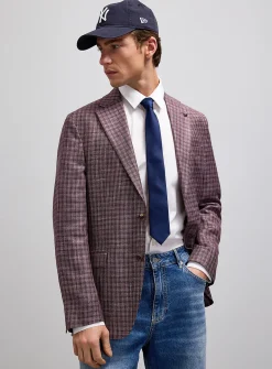 Violet check jacket