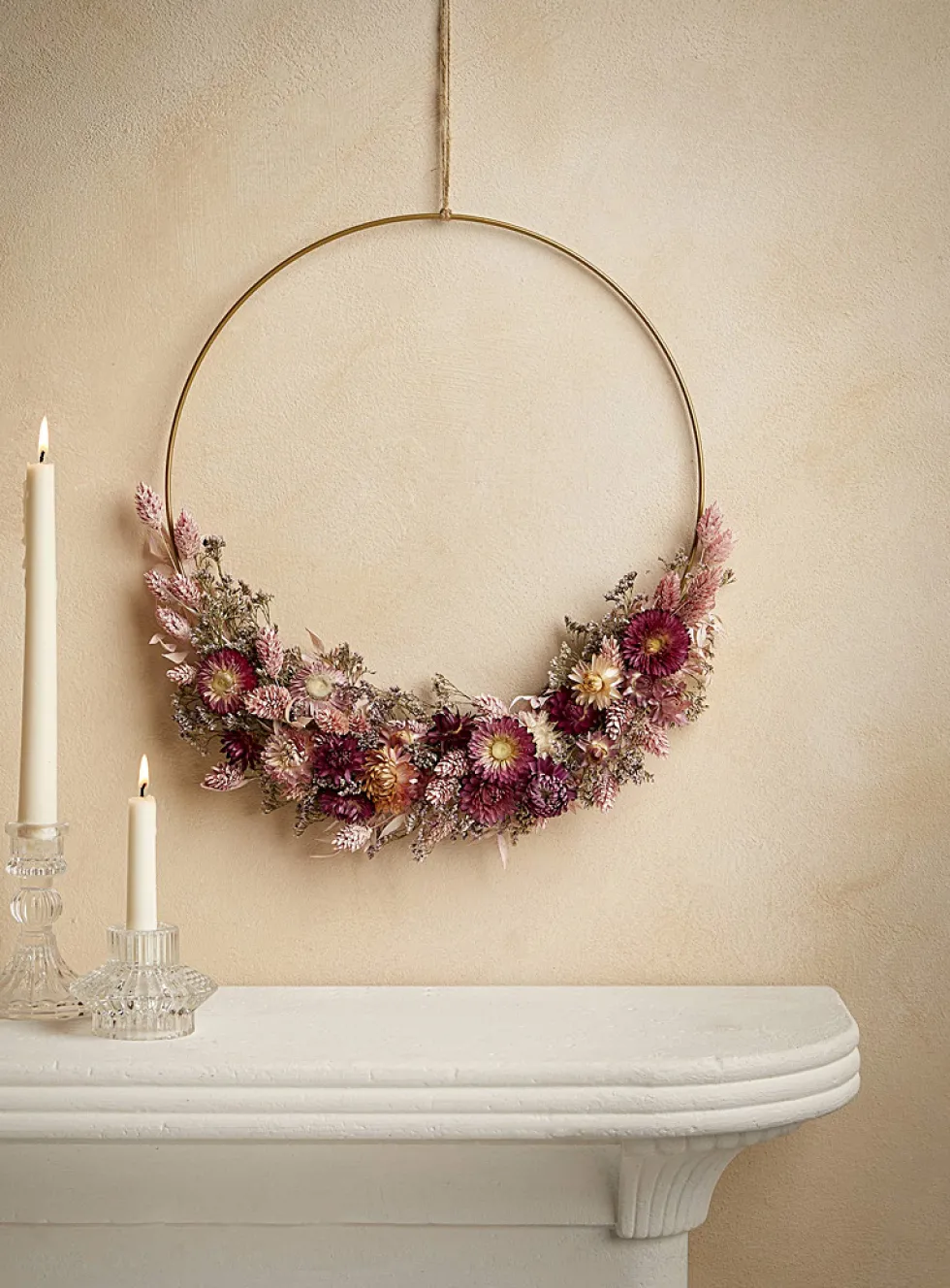 Virginia dried plants wreath