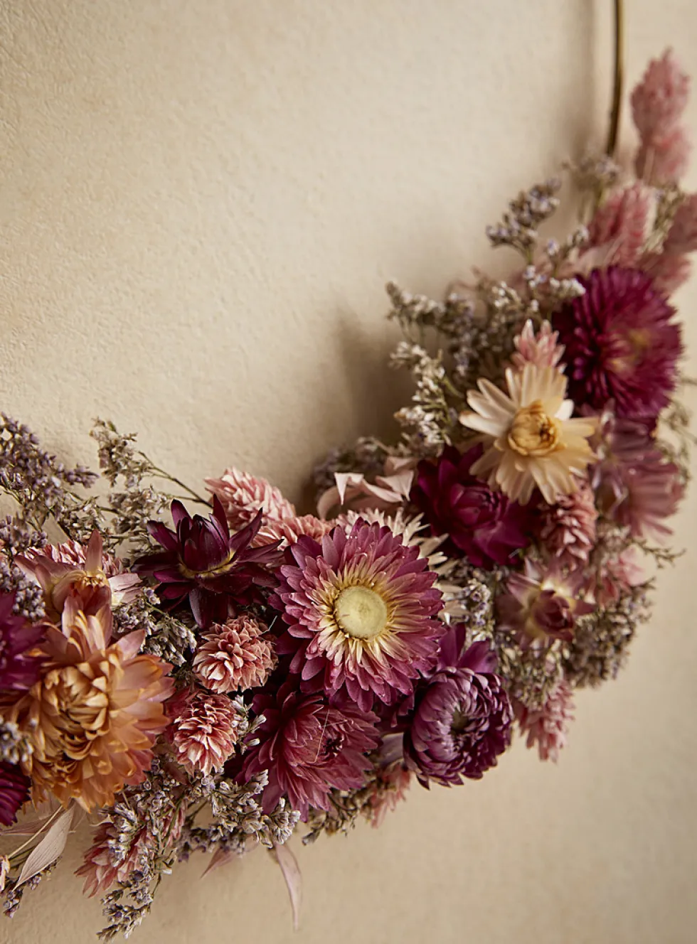 Virginia dried plants wreath