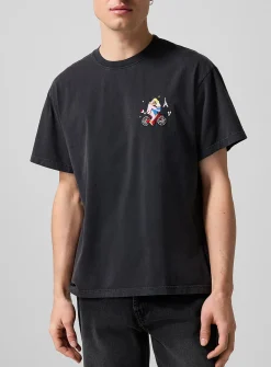 Vélo Valentine embroidered faded T-shirt