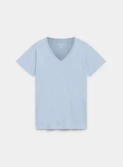 V-neck organic cotton tunic T-shirt