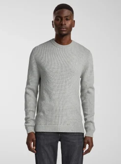 Waffle knit sweater