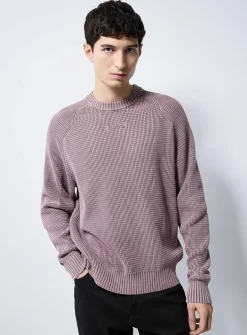 Waffle knit sweater
