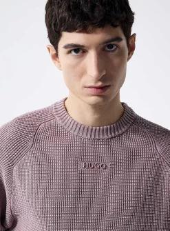 Waffle knit sweater