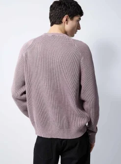 Waffle knit sweater